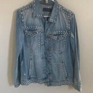 BlankNYC Studded & Rhinestone Jean Jacket - Size Small